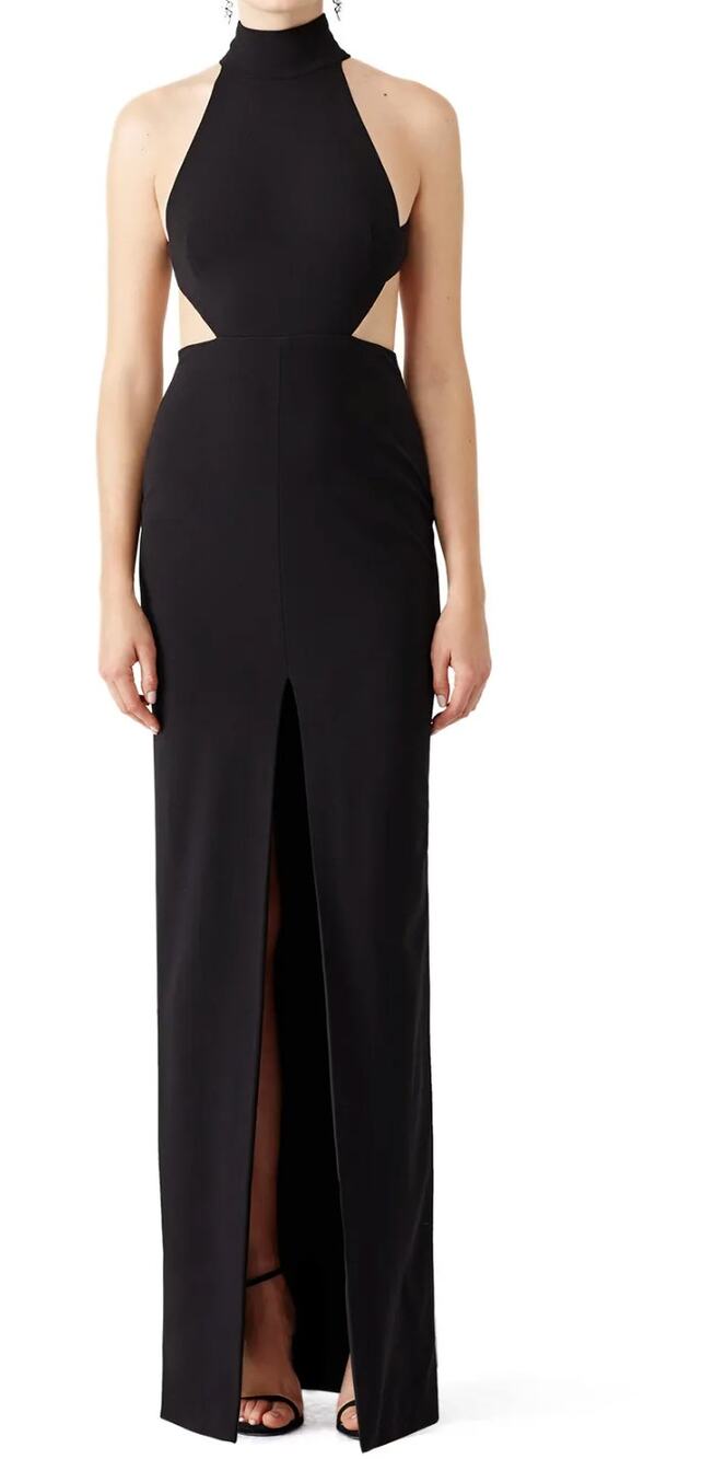 Solange of London Piper Gown Formal Black Tie Maxi Size 2